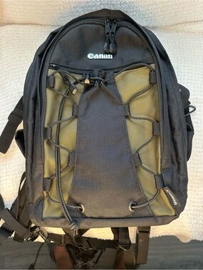 Canon Black and Olive Camera Daypack with Front Bungee